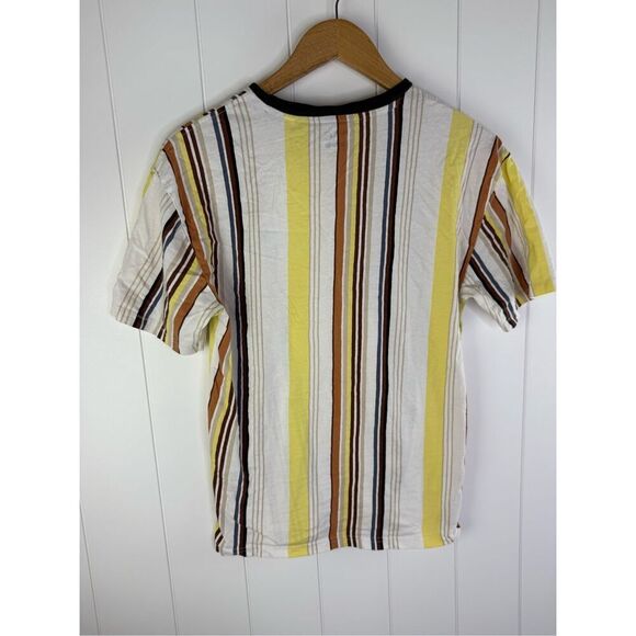 PAC Cares Pacsun Ringer Vintage Style Vertical Stripe Tight Semi Cropped Tee S - Picture 8 of 8